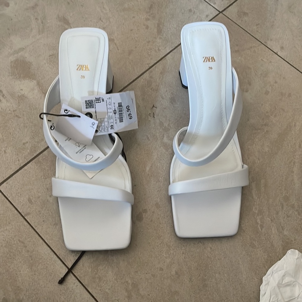 Zara leather strappy sandal - Picture 6 of 8